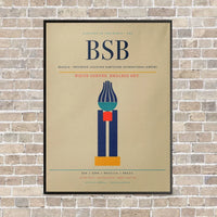 Thumbnail for Brasilia - Presidente Juscelino Kubitschek International Airport BSB - Canvas Framed - Beige