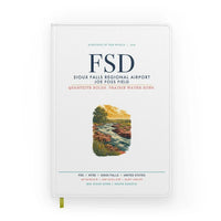 Thumbnail for Sioux Falls Regional Airport Joe Foss Field (FSD) design on white notebook