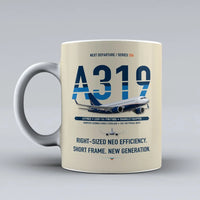 Thumbnail for A319neo Mug design on beige airbus