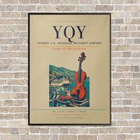 Thumbnail for Sydney–J.A. Douglas McCurdy Airport YQY vertical canvas print - framed - beige background