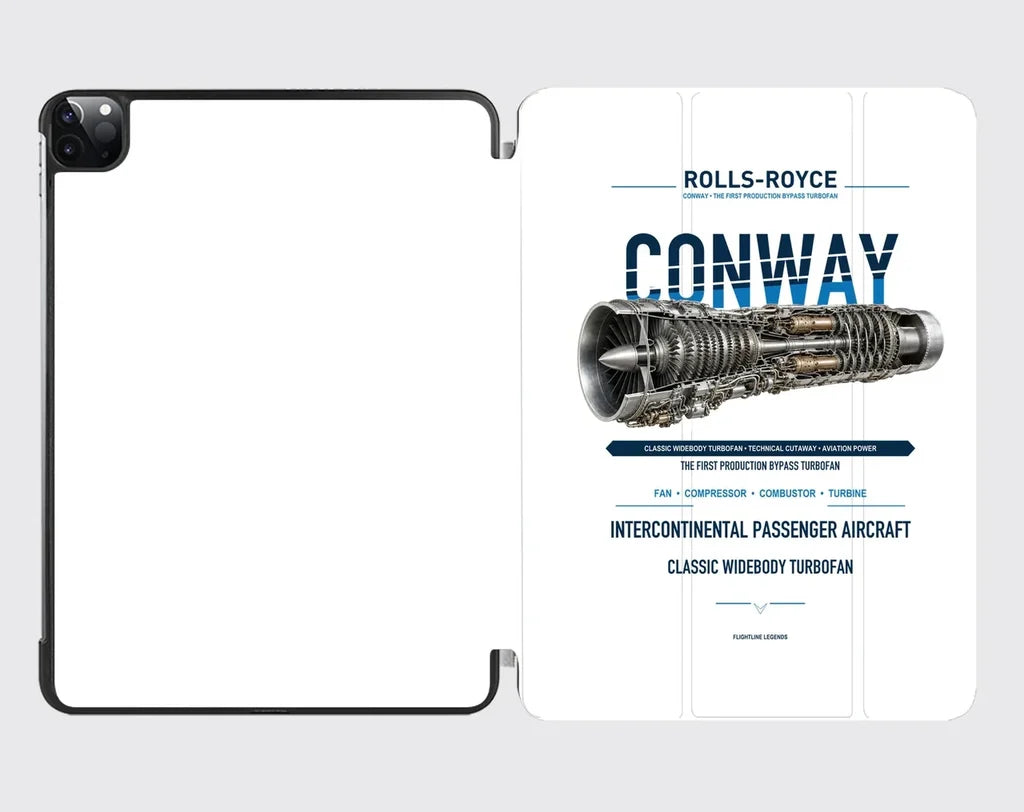 CONWAY design on white ipad tablet case
