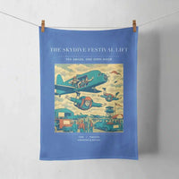 Thumbnail for VINTAGE G4471 - The Skydive Festival Lift - Designed Towels design on blue