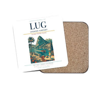 Thumbnail for Lugano Airport (LUG) design on white 1 piece coaster