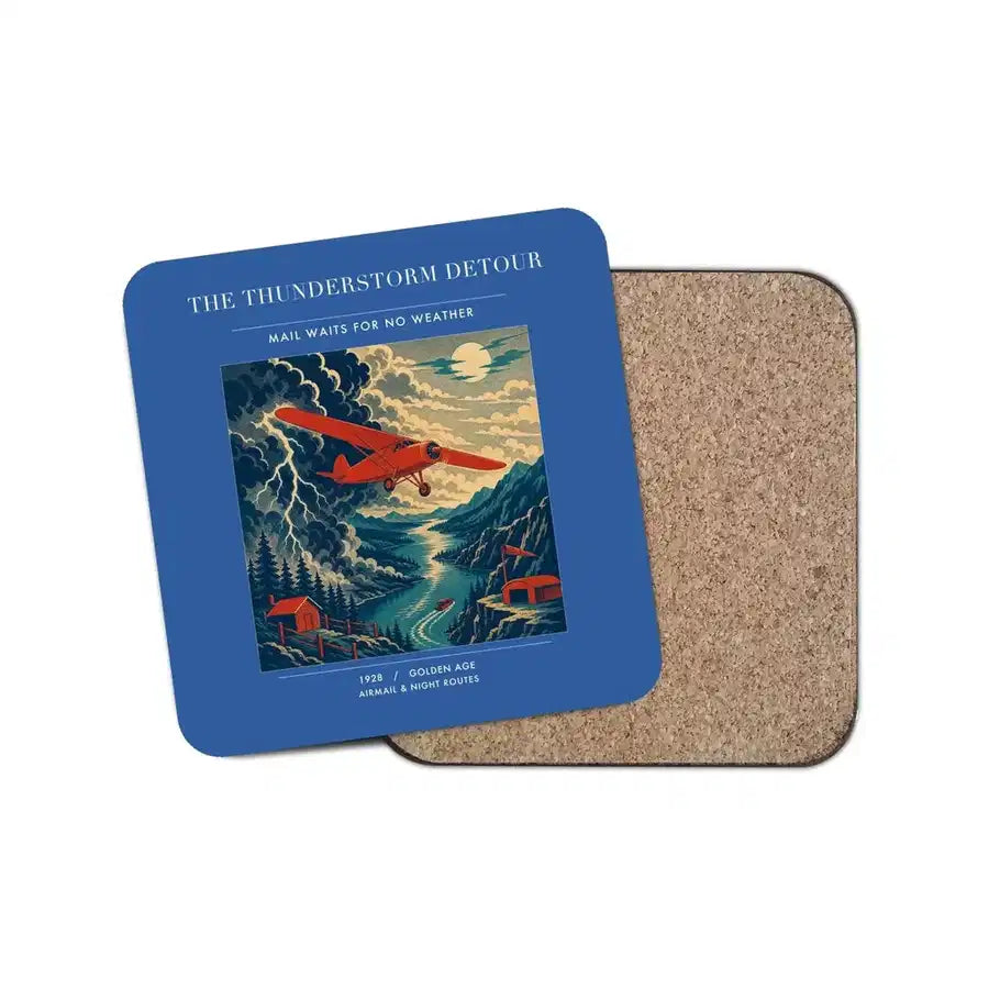 The Thunderstorm Detour - Designed Coasters design on blue 1-piece