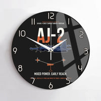 Thumbnail for AJ-2 Savage Tanker design on black no frame wall clock