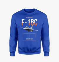 Thumbnail for F-16C Block 50 Clear The Way design on blue sweatshirt