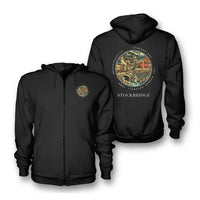 Thumbnail for STOCKBRIDGE - Badge - Zipped Hoodie - Black