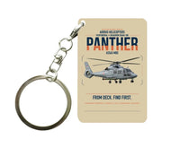 Thumbnail for Airbus Helicopters AS565 MBe Panther design on beige designed key chain, double-side print