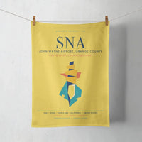 Thumbnail for John Wayne Airport, Orange County (SNA) design on yellow towel