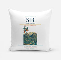 Thumbnail for Sion Airport (SIR) design on white pillow