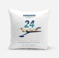 Thumbnail for Bombardier Learjet 24 design on white pillow