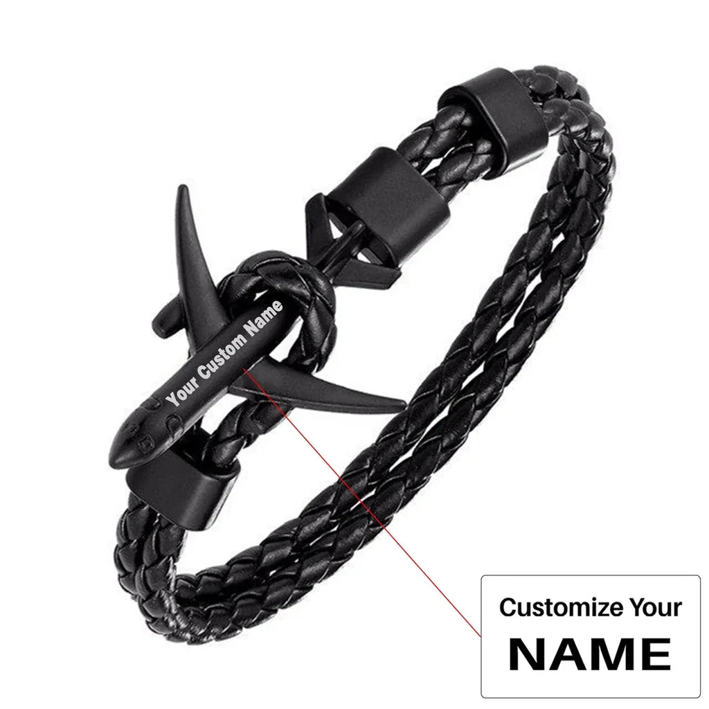 Customisable Super Quality Leather Style Bracelet - view 3