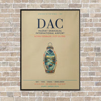 Thumbnail for Hazrat Shahjalal International Airport Dhaka DAC vertical canvas print - framed - beige background