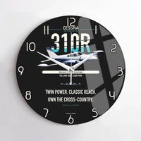 Thumbnail for Cessna 310R design on black no frame wall clock