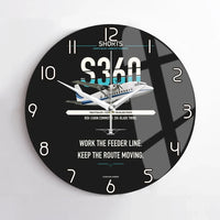 Thumbnail for Shorts 360-300 design on black no frame wall clock