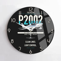 Thumbnail for Tecnam P2002 Sierra MkII design on black no frame wall clock