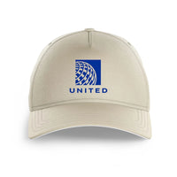 Thumbnail for United Airlines logo printed on beige cap