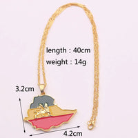Thumbnail for Ethiopian Empire Map Flag Necklace - view 3
