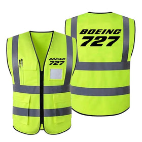 Boeing 727 & Text Reflective Vests