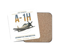 Thumbnail for A-1H Skyraider design on white 1 piece coaster