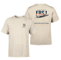 Thumbnail for British Aerospace Sea Harrier FRS.1 design on beige t-shirt, double-side print