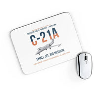 Thumbnail for C-21A Learjet Small Jet Big Mission design on white rectangle mouse pad
