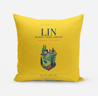 Thumbnail for Milano Linate Airport (LIN) design on yellow pillow