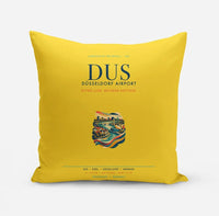 Thumbnail for Düsseldorf Airport (DUS) design on yellow pillow