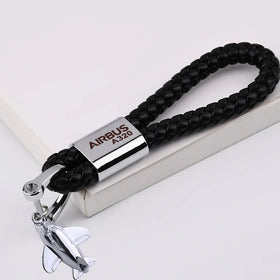 Airbus A320 & Text Leather Car Key Chains