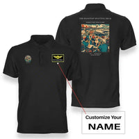 Thumbnail for VINTAGE G4221 - The Rooftop Spotting Deck - Double-Side Polo T-Shirt design on black+name