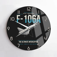 Thumbnail for F-106A Delta Dart design on black no frame wall clock
