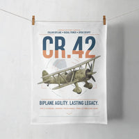 Thumbnail for Fiat CR.42 Falco design on white towel