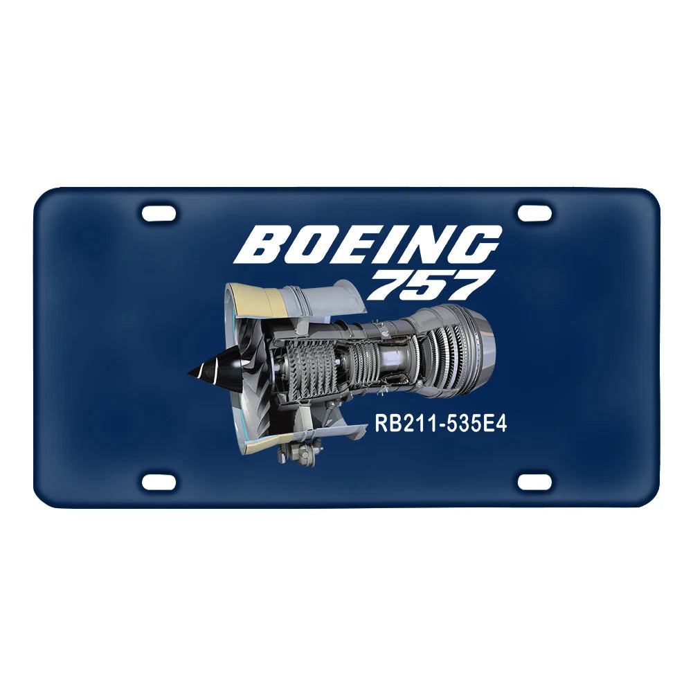 Boeing 757 Metal License Plate - view 3