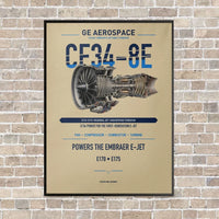 Thumbnail for CF34-8E vertical canvas print - framed - beige background