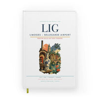 Thumbnail for Limoges – Bellegarde Airport (LIG) design on white notebook