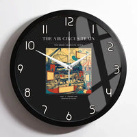 Thumbnail for VINTAGE G4037 - The Air Circus Train - Designed Wall Clocks design on black framed