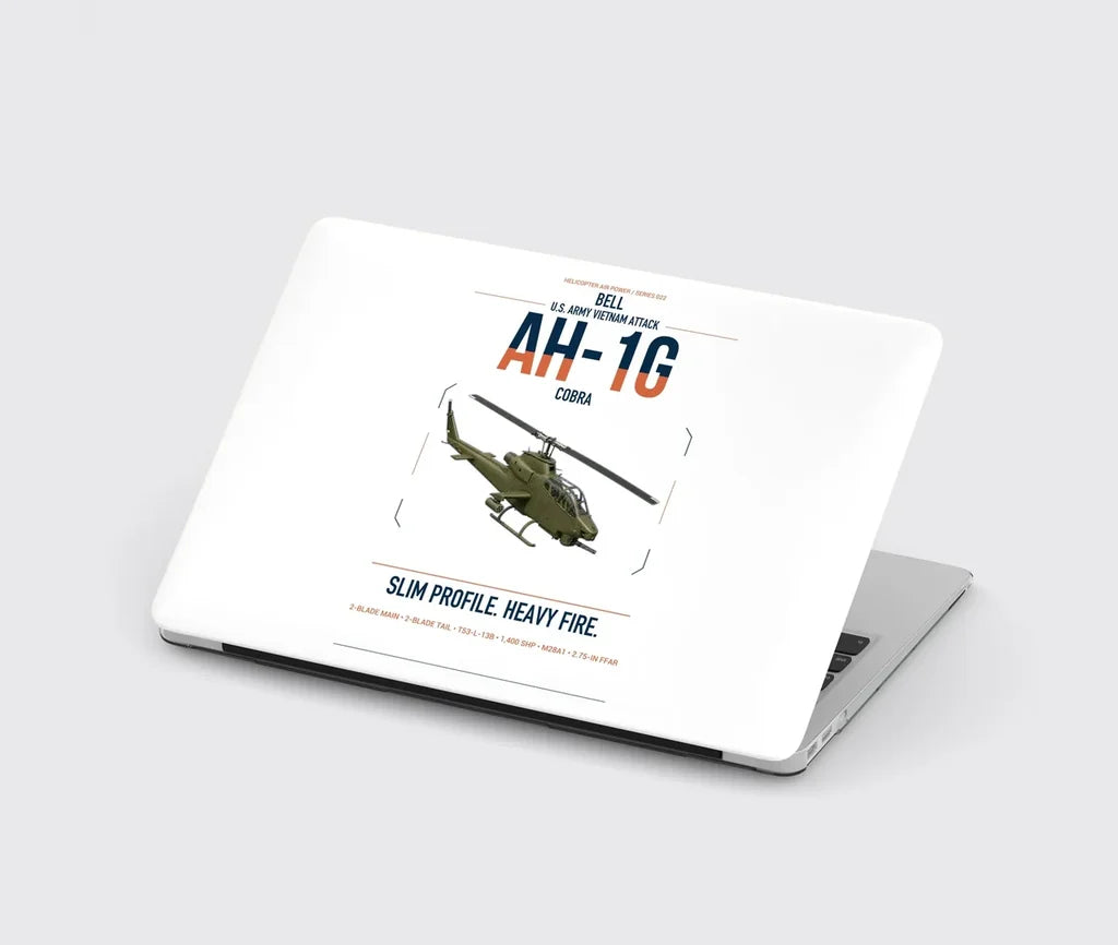 Bell AH-1G Cobra design on white MacBook case