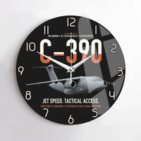 Thumbnail for C-390 Millennium design on black no frame wall clock