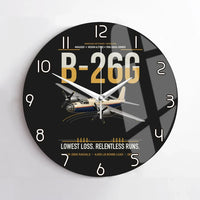 Thumbnail for B-26G Marauder design on black no frame wall clock