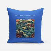 Thumbnail for VINTAGE G4494 - The Cape Of Storms Rounding - Designed Pillows design on blue