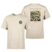 Thumbnail for VINTAGE G4123 - The Mountain Jetport - Double-Side T-Shirt design on beige double side t shirt