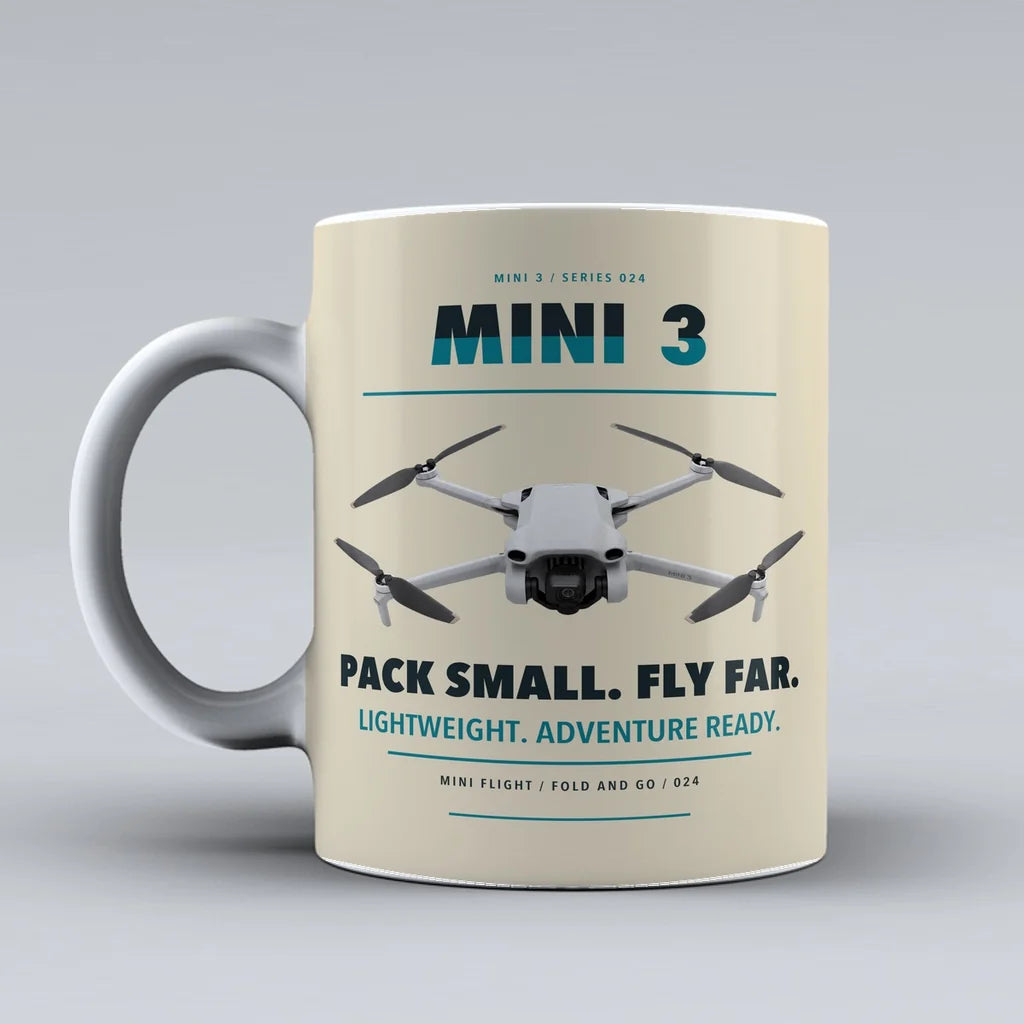 Mini 3 Mug design on beige dji