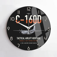 Thumbnail for Transall C-160D design on black no frame wall clock