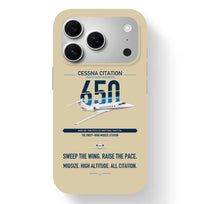 Thumbnail for Cessna Citation 650 - Citation III design on beige magsafe iphone case, for iPhone 17 Pro