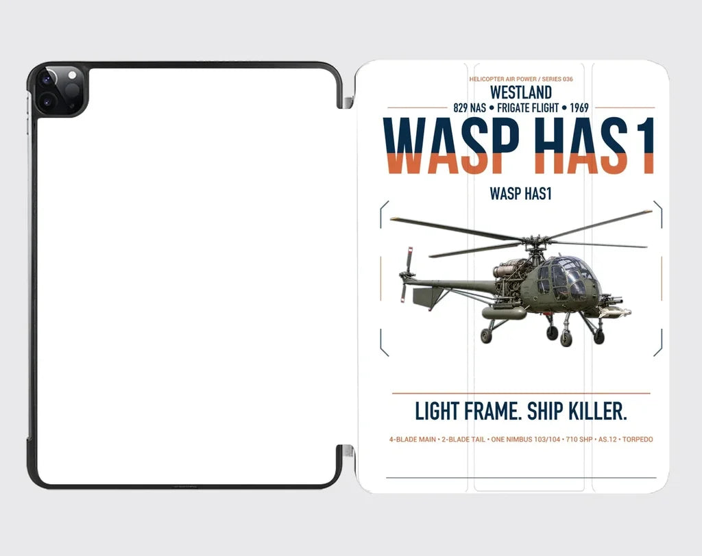 Westland Wasp HAS1 design on white ipad tablet case