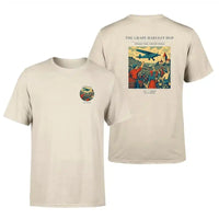 Thumbnail for VINTAGE G4445 - The Grape Harvest Hop - Double-Side T-Shirt design on beige double side t shirt