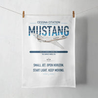 Thumbnail for Cessna Citation Mustang design on white towel