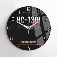Thumbnail for HC-130J COMBAT KING II design on black no frame wall clock