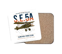 Thumbnail for Royal Aircraft Factory S.E.5a design on white 1 piece coaster