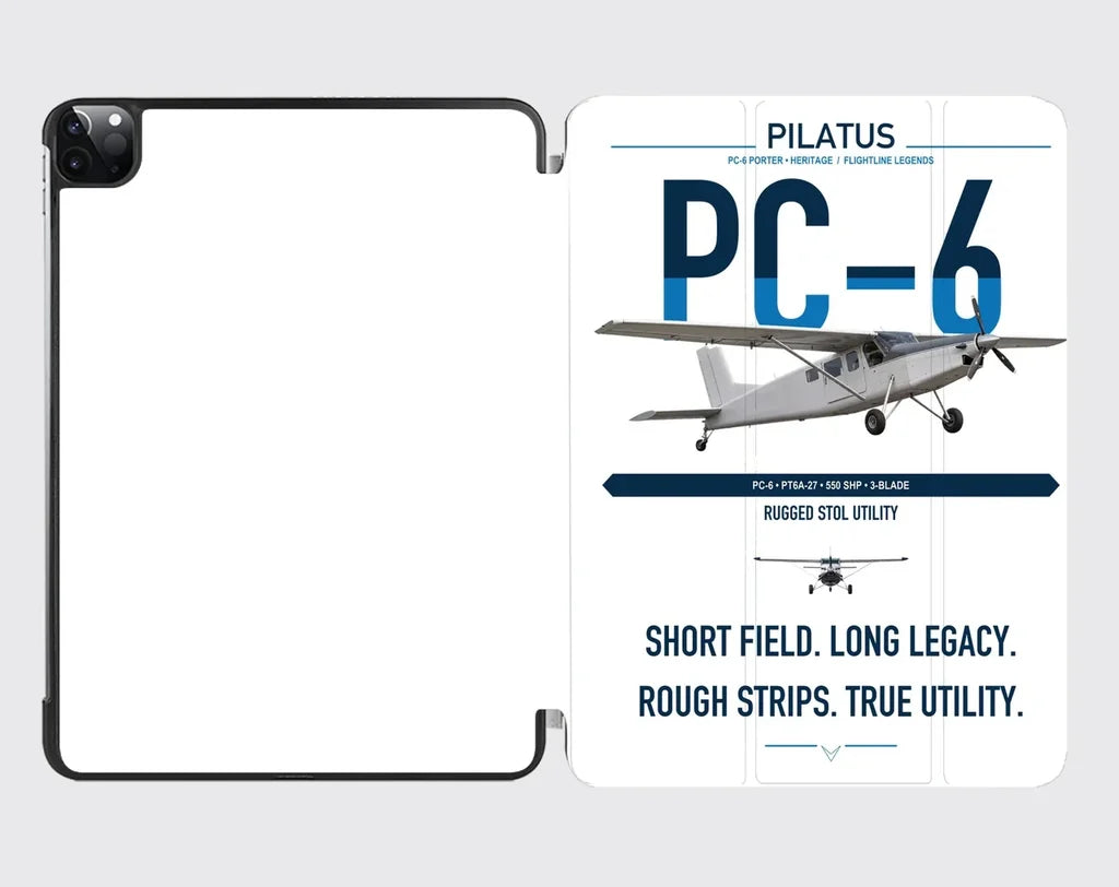 Pilatus PC-6 Porter design on white ipad tablet case